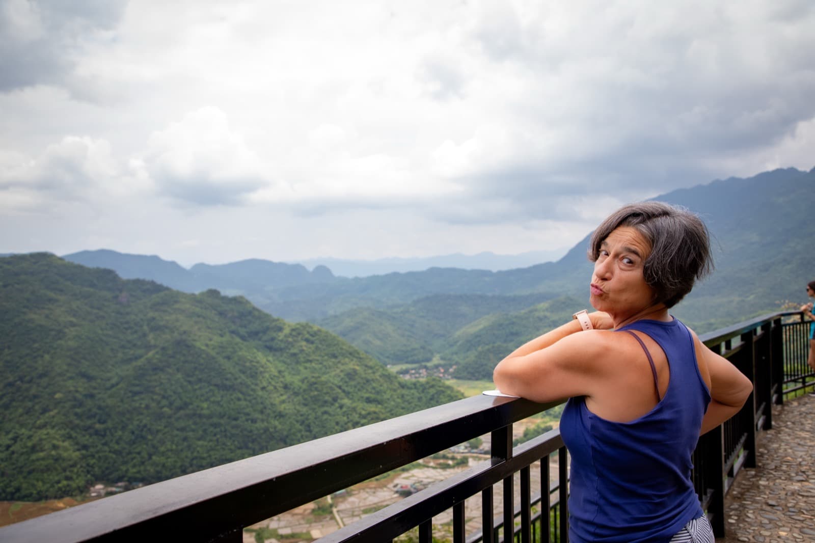 Mountain valley panorama from elevated viewpoint — northern Thailand highlands