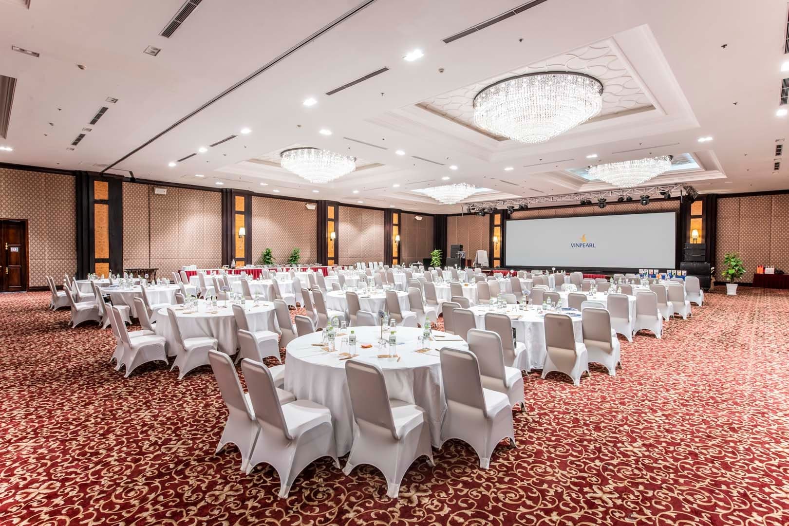 Luxury ballroom set for a corporate gala event — MICE venue, Vietnam