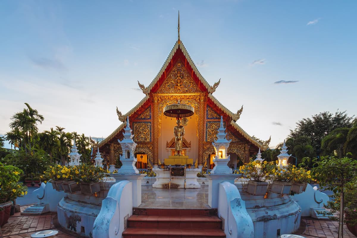 Wat Phra Singh, a gilded Lanna temple in the old city of Chiang Mai.