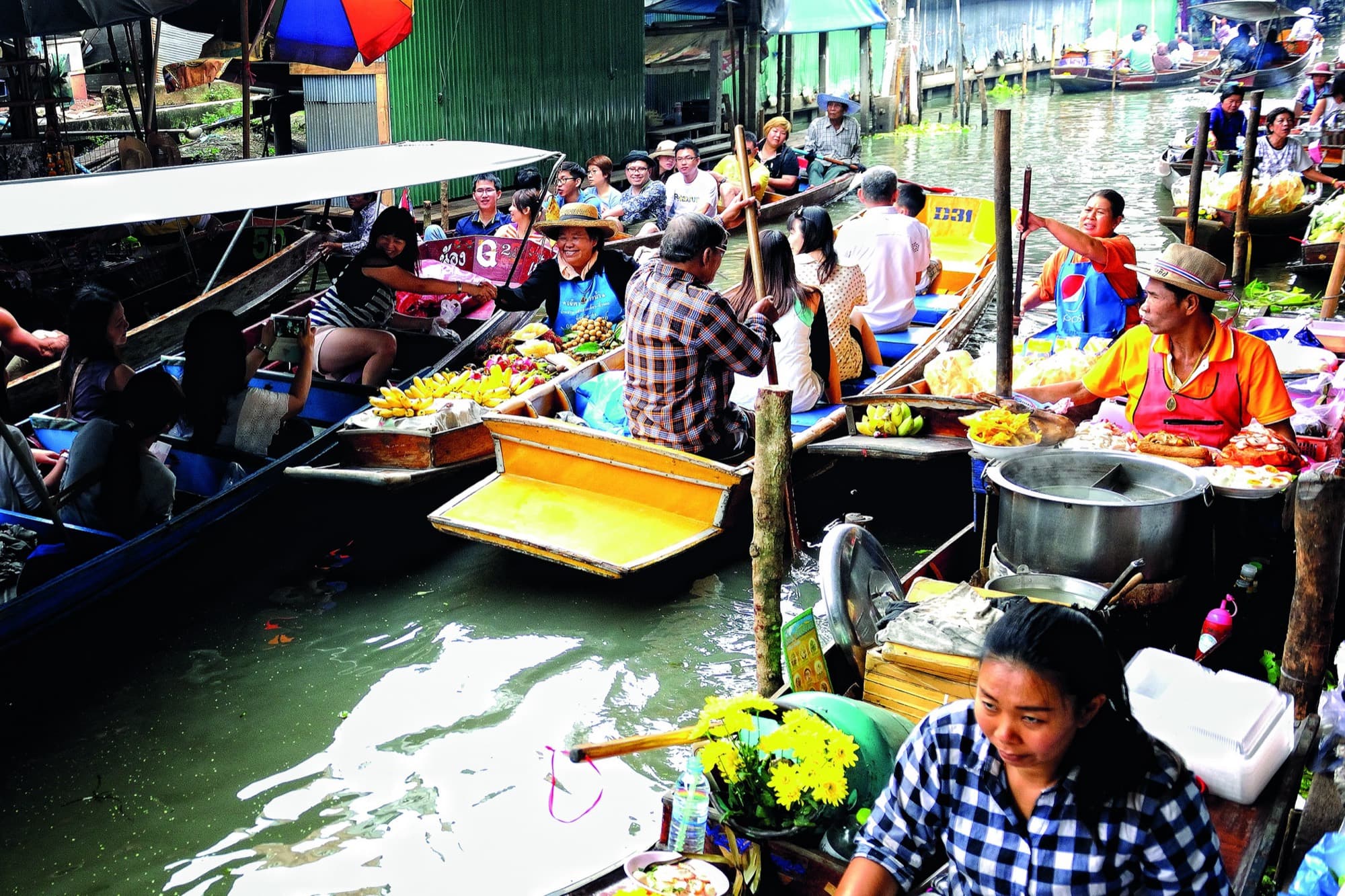 The Floating Market and the Train Market